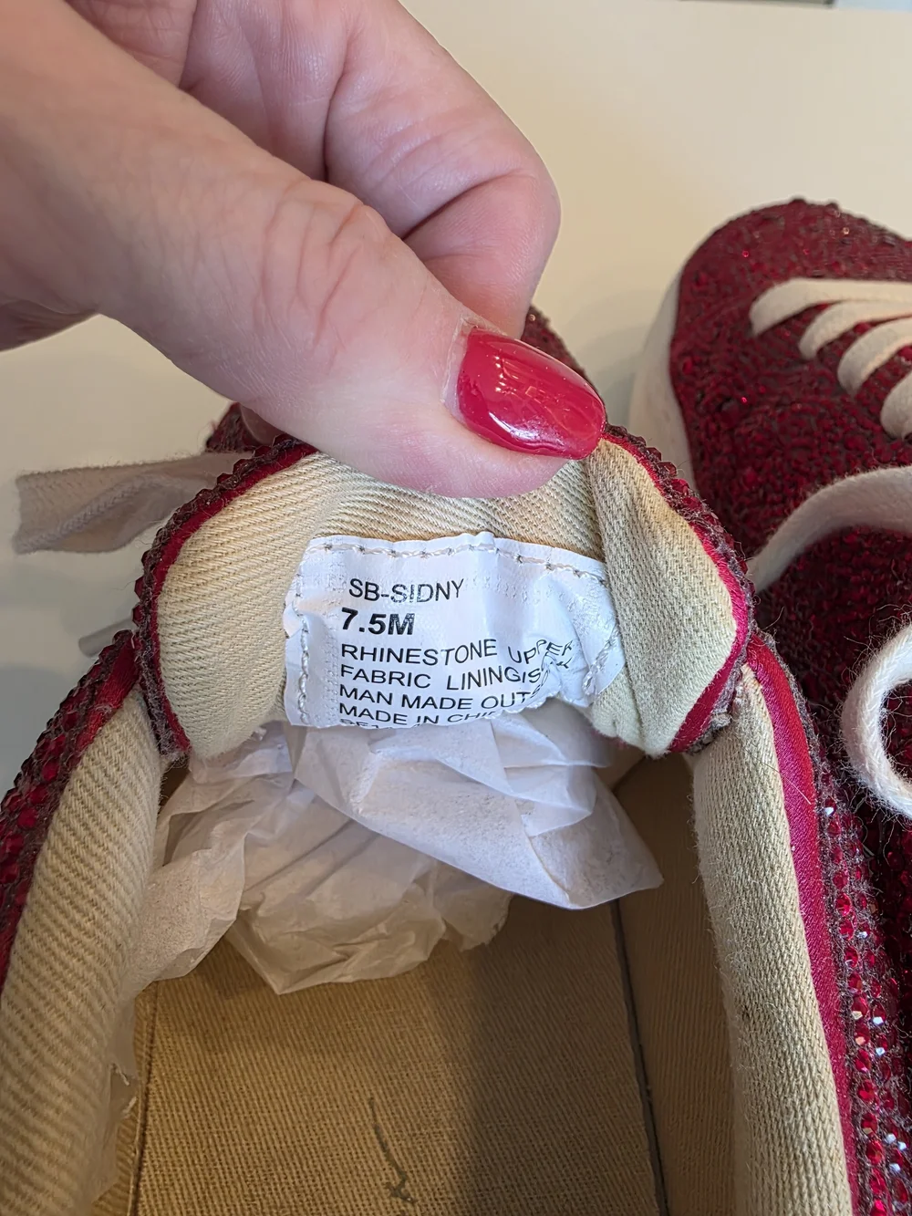 Betsey Johnson Sidny Rhinestone Platform Sneaker - Size 7.5
